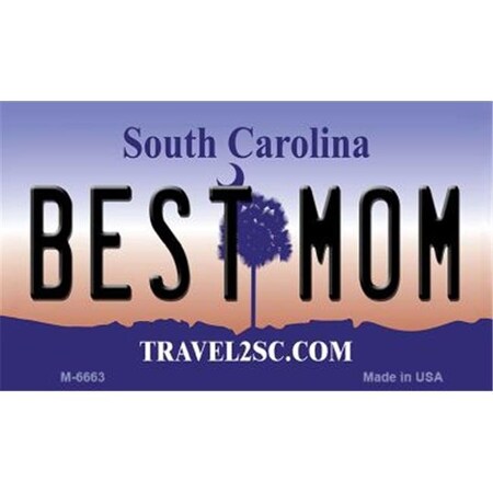 SMART BLONDE Best Mom South Carolina State License Plate Tag Magnet M-6663